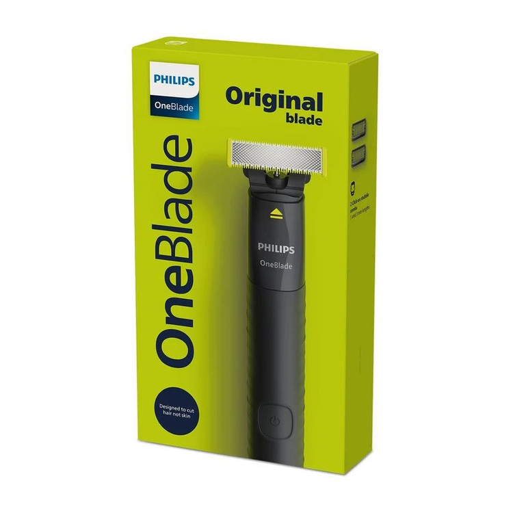 ماشین اصلاح موی صورت فیلیپس مدل QP1424.10 شارژی با تکنولوژی OneBlade، ضدآب، قابل استفاده خشک و مرطوب، تیغه استیل ضد زنگ، اصلاح صفر زن، دارای دو شانه 1 و 3 میلیمتری، شارژ USB با 30 دقیقه استفاده مداوم