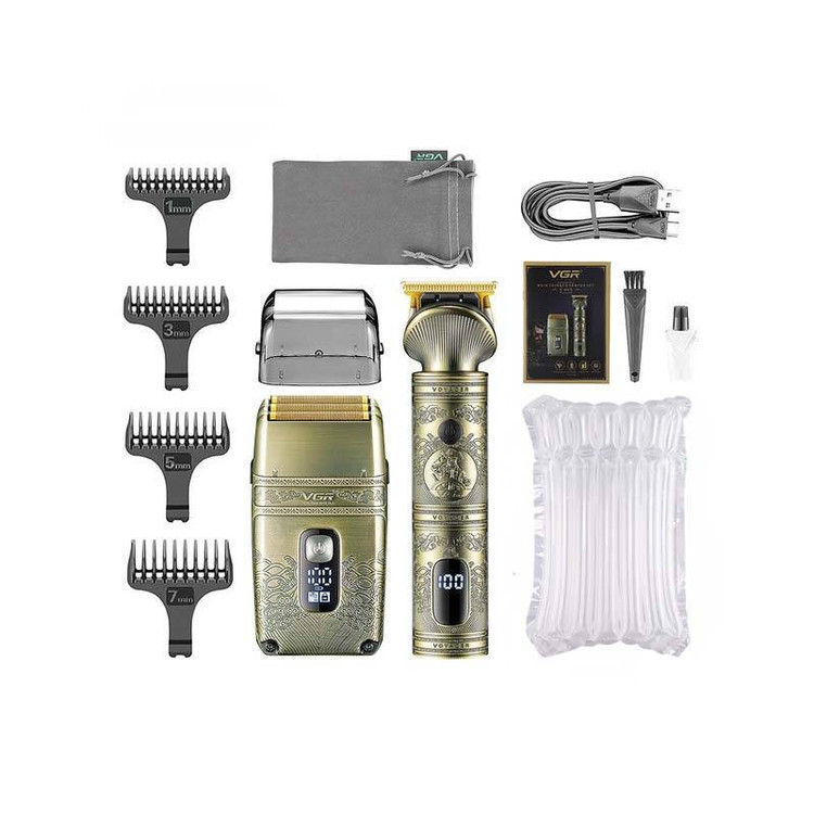 ماشین اصلاح موی سر وی جی آر مدل V-649 به همراه کاشین اصلاح صورت مدل 01