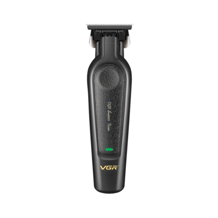 ماشین اصلاح موی سر و صورت وی جی آر مدل V-995 با تیغه کربن استیل، باتری لیتیوم یون 2000 میلیآمپر ساعت، شارژ USB، قابلیت تنظیم سرعت و طراحی ارگونومیک و سبک