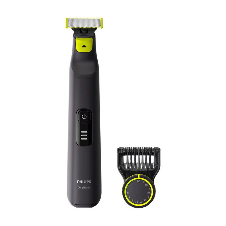 ماشین اصلاح موی صورت فیلیپس مدل QP6530/23 با تیغه استیل ضدزنگ، خط زن و صفرزن، ضدآب، استفاده خشک و مرطوب، شانه اصلاح مدرج 12 درجه (0.5 تا 9 میلیمتر)، شارژ 1 ساعته برای 90 دقیقه استفاده و طراحی ارگونومیک