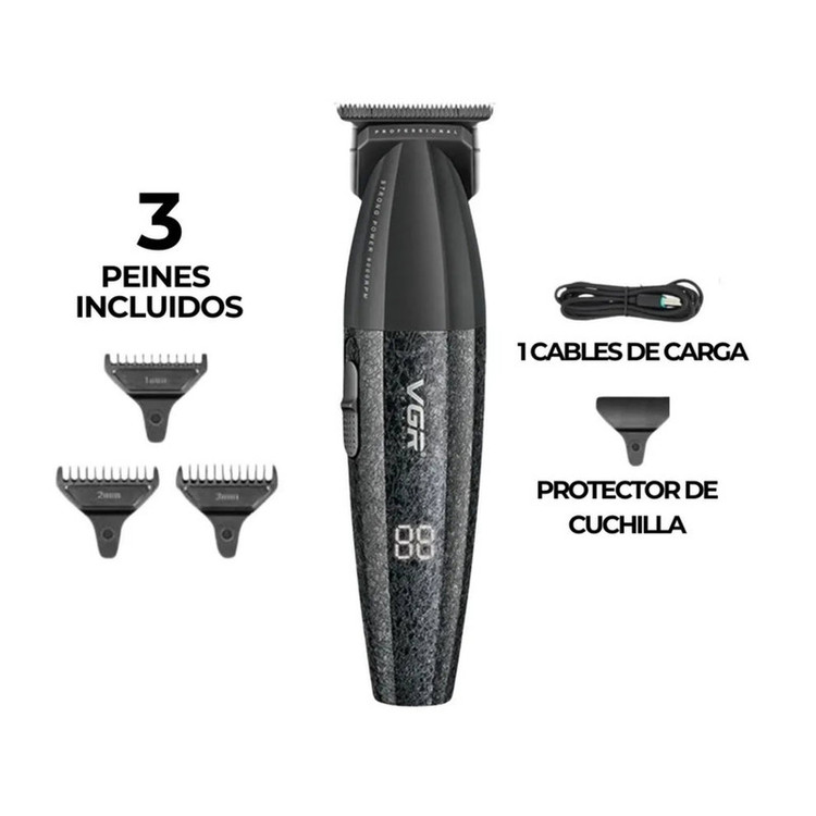 ماشین اصلاح موی سر و صورت شارژی وی جی ار مدل V-640 S4 4in1 به همراه سشوار مجموعه 4 عددی