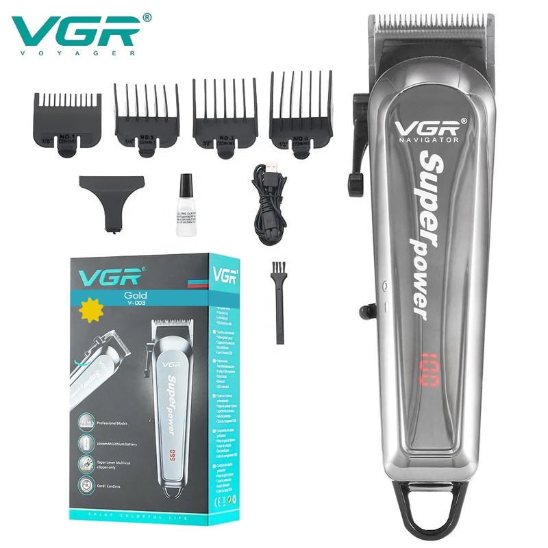 ماشین اصلاح موی سر و صورت شارژی وی جی ار مدل V-060(Gold)