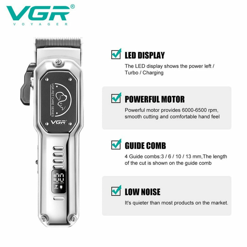ماشین اصلاح موی حیوانات VGR مدل V-201 مخصوص سگ و گربه