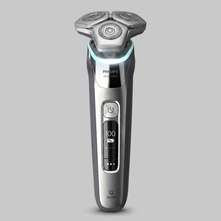 ماشین اصلاح موی صورت فیلیپس مدل S9985 صفرزن چرخشی باتریقابل شارژ ضدآب با تیغه کربن استیل و طراحی ارگونومیک ساخت هلند