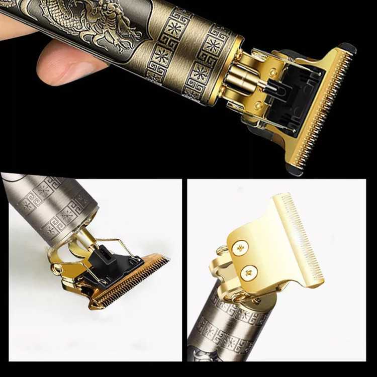 ماشین اصلاح موی سر و صورت مدل VINTAGE UP+ T با تیغه استیل ضد زنگ، قابلیت اصلاح با شماره صفر، استفاده خشک و مرطوب، موتور 5 وات، باتری لیتیوم یون قابل شارژ و شارژر USB