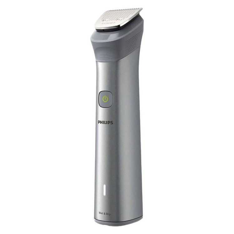 ماشین اصلاح موی سر و صورت فیلیپس مدل MG5930 با تیغه استیل خودتیزشونده، ضد آب، باتری قابل شارژ با 120 دقیقه زمان استفاده، تکنولوژی تنظیم سرعت هوشمند، سری اصلاح بدن و موزن گوش و بینی