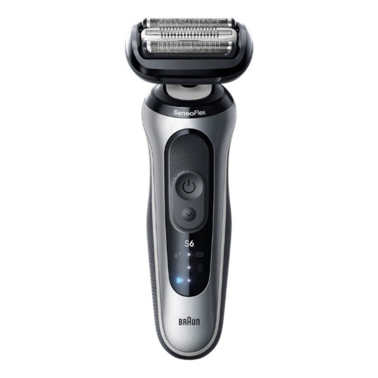 ماشین اصلاح موی صورت شارژی براون مدل series 6 62-S1000s با سر چرخان SensoFlex، فویل فوق نازک 0.058 میلیمتری، فناوری AutoSense، ضد آب، باتری لیتیوم-یونی با شارژ سریع، نمایشگر LED و قابلیت اصلاح خشک و مرطوب