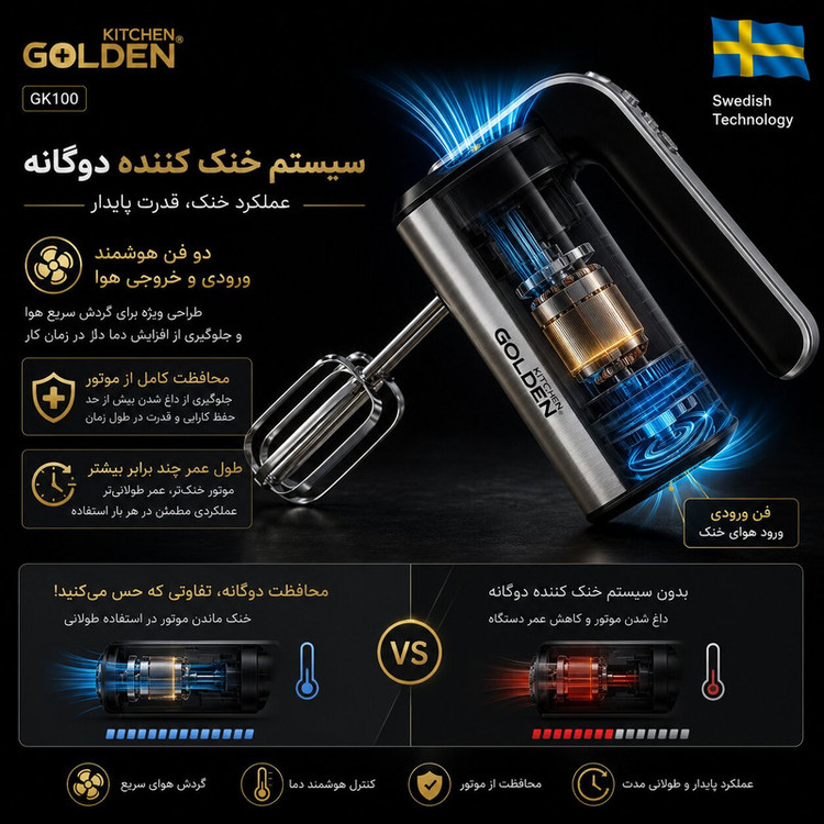 همزن گلدن کیچن مدل GK100