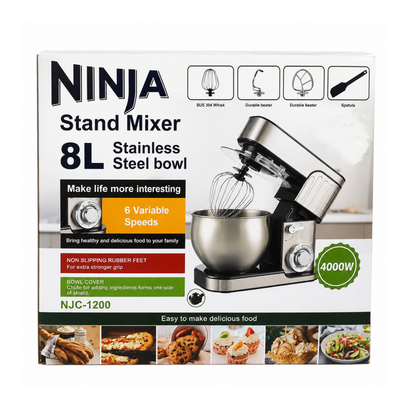 همزن کاسهدار 8 لیتری مدل NJC-1200نینجا