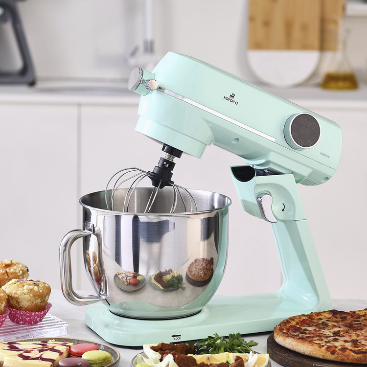 همزن کاسهدار 7 لیتری کاراجا مدل Multichef Artisan Digital Ekran Döküm 1800W