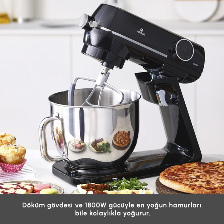 همزن کاسهدار 7 لیتری کاراجا مدل Multichef Artisan Digital Ekran Döküm 1800W
