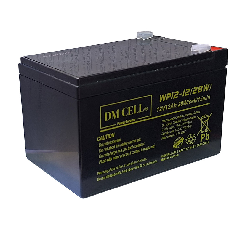 باتری سیلد اسید 12 ولت 12 آمپر ساعت دی ام سل مدل 12V-12AH