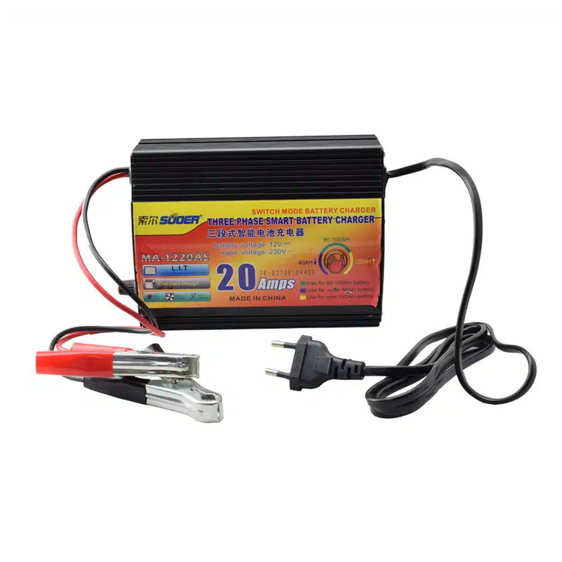 شارژر باتری خودرو سوئر 20 آمپر مدل MA-12V-20A-PRO