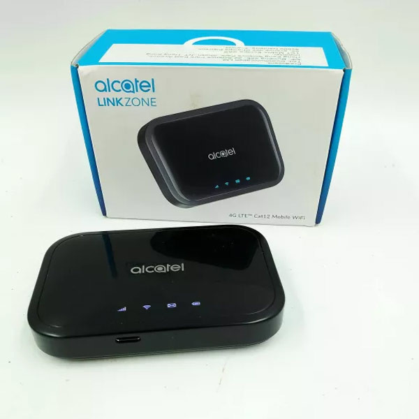 مودم همراه 4G آلکاتل مدل MW12VK با پشتیبانی CAT12، سرعت دانلود 600 و آپلود 100 مگابیت بر ثانیه، اتصال همزمان 32 کاربر، باتری 4300 میلیآمپر ساعت و اتصال بیسیم و باسیم