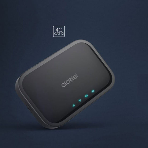 مودم همراه 4G آلکاتل مدل MW12VK با پشتیبانی CAT12، سرعت دانلود 600 و آپلود 100 مگابیت بر ثانیه، اتصال همزمان 32 کاربر، باتری 4300 میلیآمپر ساعت و اتصال بیسیم و باسیم