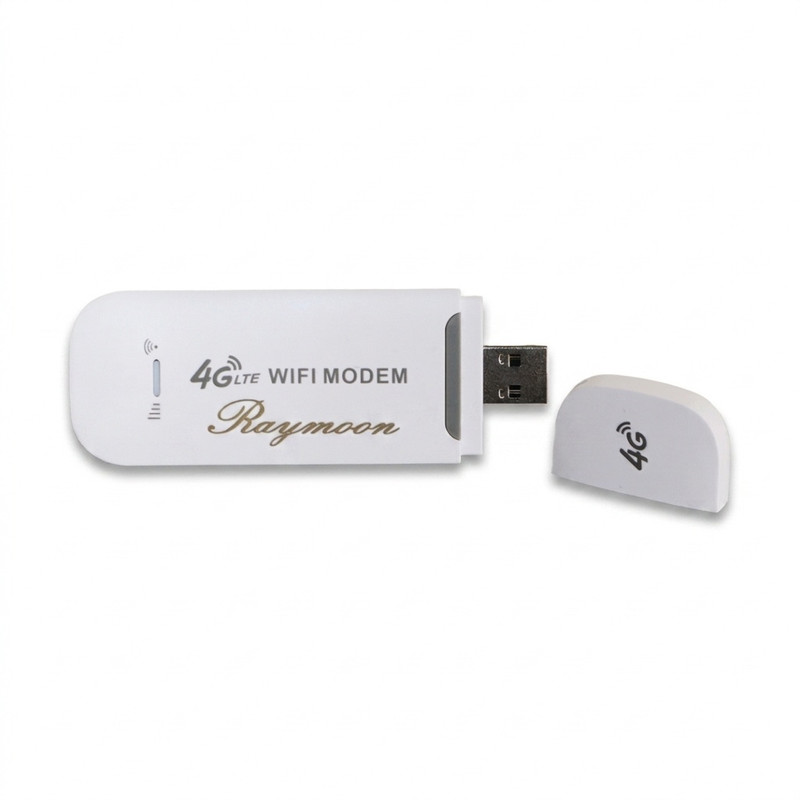 مودم سیمکارتی 4G قابل حمل رایمون مدل LTE-4G با اتصال USB و وایفای، پشتیبانی از 10 دستگاه و سرعت دانلود 150 مگابیت بر ثانیه