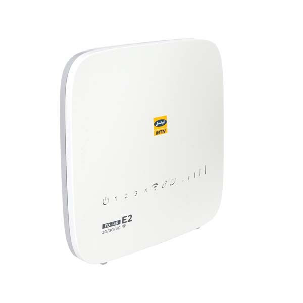 مودم 4G ایرانسل مدل FD-i40 E2 با سرعت انتقال داده تا 150 مگابیت بر ثانیه، پشتیبانی از 32 کاربر همزمان، 4 پورت LAN، کلید WPS برای اتصال سریع و امن و قابلیت اتصال بیسیم و باسیم به اینترنت