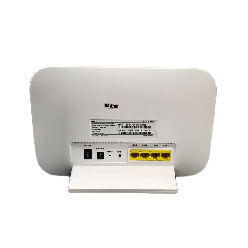مودم روتر 4G و TD-LTE پیشگامان مدل TF-i60 S1 با پشتیبانی از 32 کاربر، اتصال وایفای و پورت RJ-45 LAN، بههمراه سیمکارت و بسته اینترنت 1000 گیگابایتی 6 ماهه