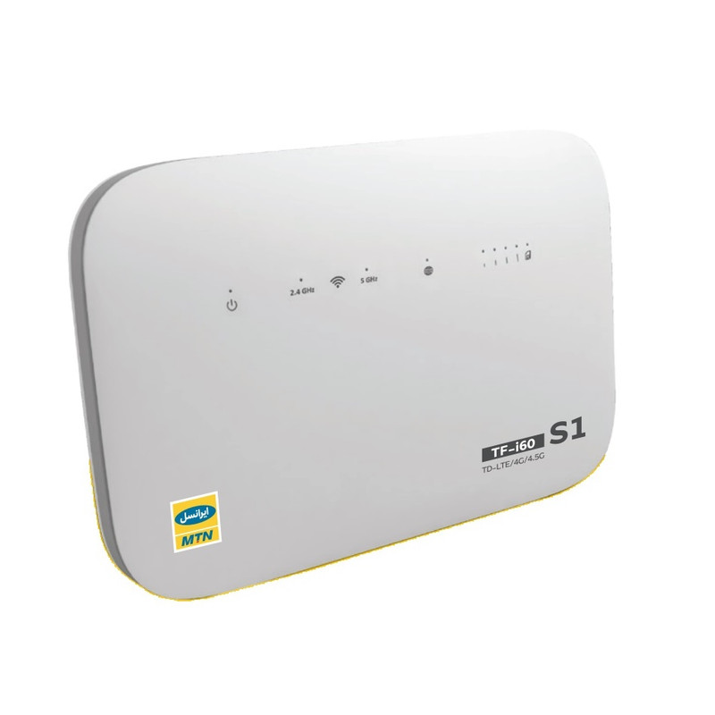 مودم 4G/4.5G/TD-LTE ایرانسل ام تی ان مدل TF-i60 S1 QSG با پشتیبانی از وایفای AC 5GHz، اتصال همزمان 32 کاربر، فناوری CAT6 و قابلیت ارسال SMS