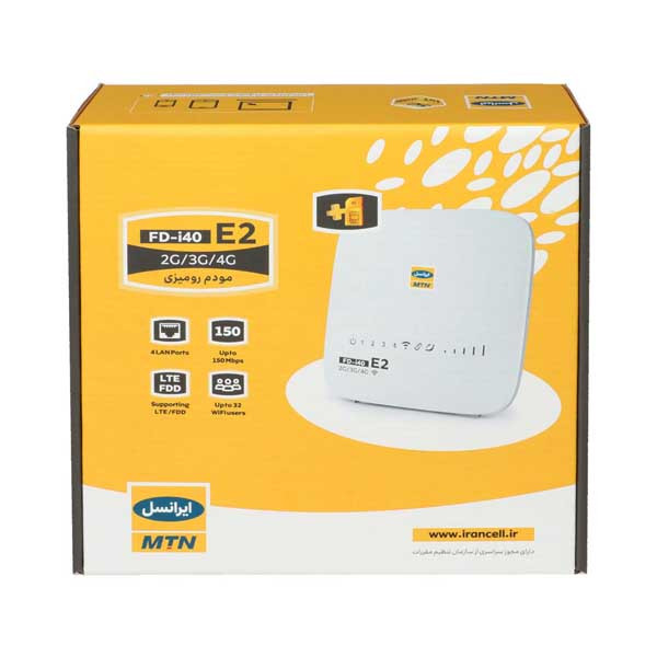 مودم 3G/4G ایرانسل مدل FDi40 E2 به همراه 40 گیگ اینترنت یکماهه
