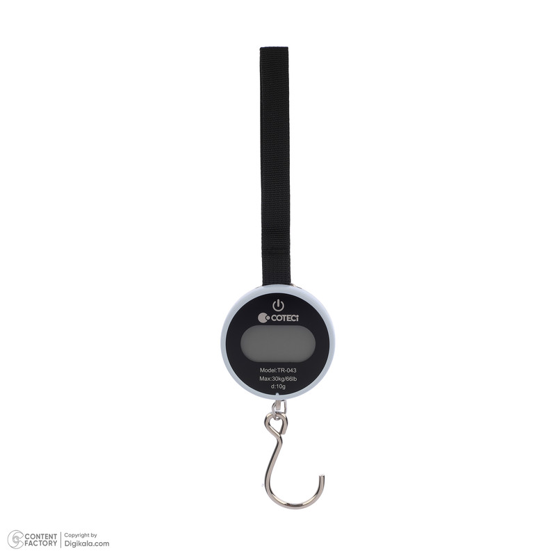 ترازو آویز آشپزخانه دیجیتال کوتسی مدل TR-043 حداکثر ظرفیت قابل اندازهگیری 30 کیلوگرم با دقت اندازهگیری 10 گرم