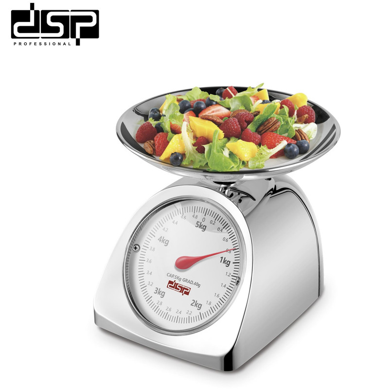 ترازو آشپزخانه آنالوگ دی اس پی مدل KD7040 حداکثر ظرفیت قابل اندازهگیری 5 کیلوگرم با دقت اندازهگیری 0.04 گرم