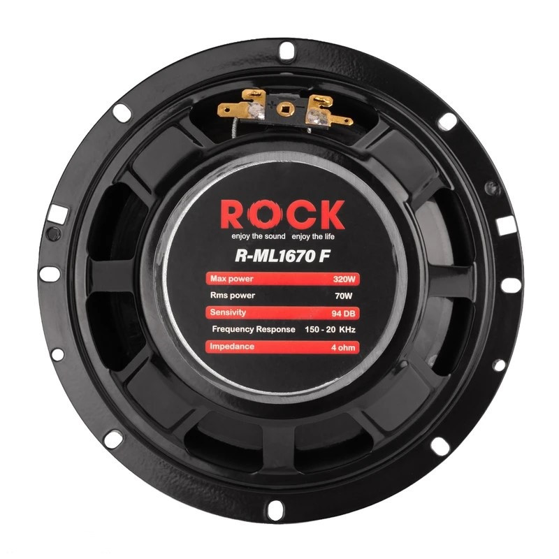 بلندگو پشت خودرو راک مدل R-ML1670 F سایز 6.5 اینچ بسته 2 عددی