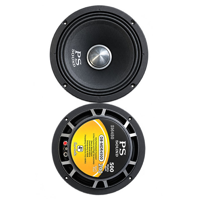 بلندگو میدرنج عقب و جلو خودرو پی اس سوند مدل PS-MDR4500 سایز 8 اینچ بسته 2 عددی