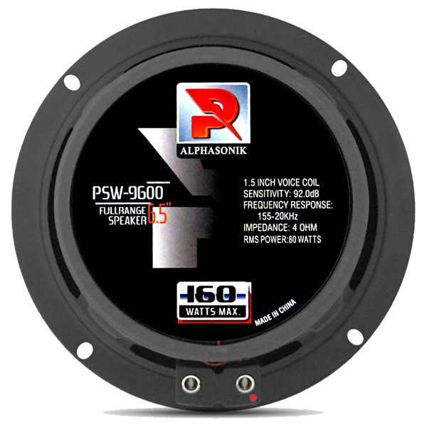 فولرنج پشت خودرو الفاسونیک مدل PSW-9600 سایز 6.5 اینچ بسته دو عددی