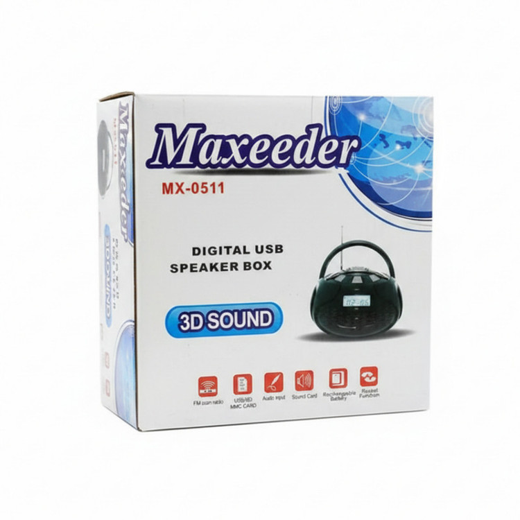 رادیو اسپیکر FM مکسیدر مدل MX-0511 دارای ورودی AUX