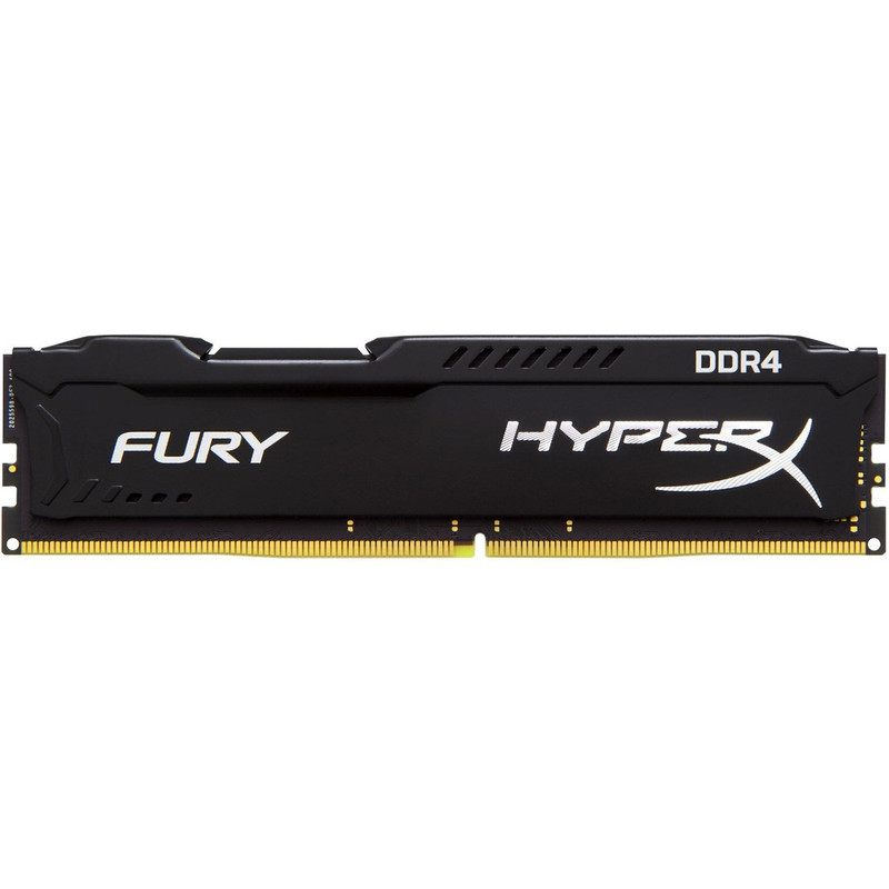 رم کامپیوتر 4 گیگابایتی کینگستون مدل HyperX Fury، حافظه DDR4 با فرکانس 2400 مگاهرتز، تایمینگ 15-15-15، ماژول DIMM با 288 پین و هیتسینک