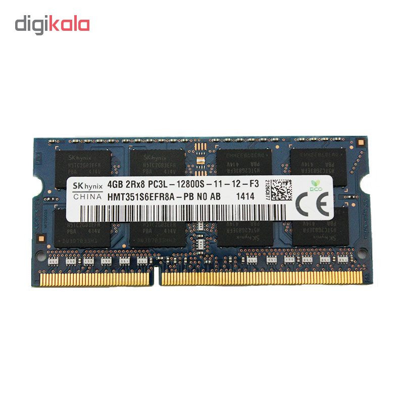 رم لپ تاپ DDR3L تک کاناله 1600 مگاهرتز CL11 اس کی هاینیکس مدل HMT351S6EFR8A ظرفیت 4 گیگابایت