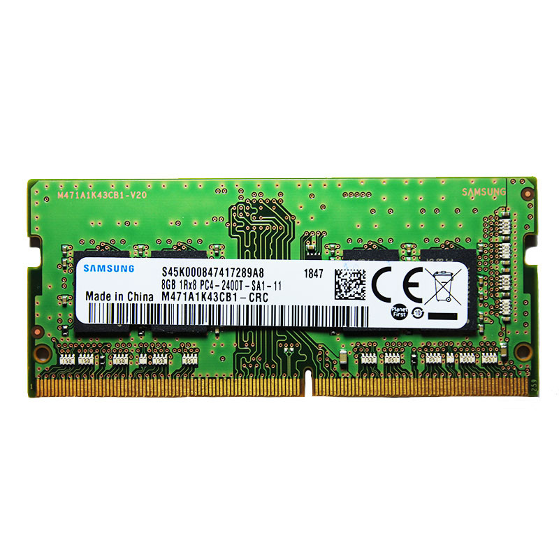 رم لپتاپ DDR4 تک کاناله 2400 مگاهرتز cl17 سامسونگ مدل 1Rx8 PC4 ظرفیت 8 گیگابایت