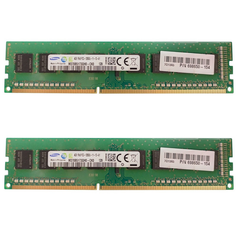رم کامپیوتر سامسونگ مدل PC3-12800U DDR3 دو ماژوله 8 گیگابایت 1600 مگاهرتز تک کاناله تایمینگ CL11 نوع DIMM با 240 پین
