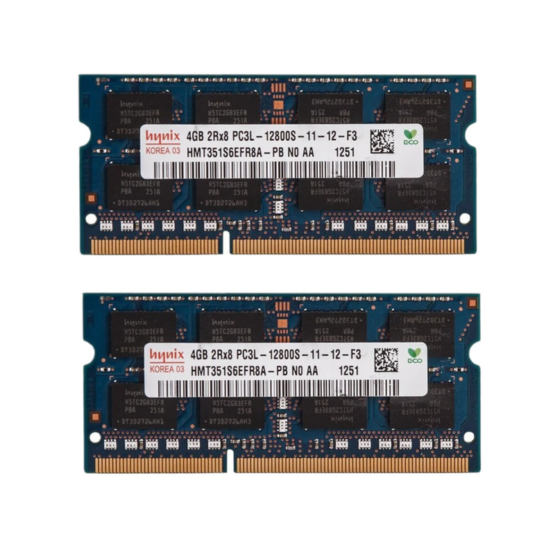 رم لپ تاپ DDR3L دو کاناله 1600 مگاهرتز CL11 هاینیکس ظرفیت ۴ گیگابایت بسته ۲ عددی