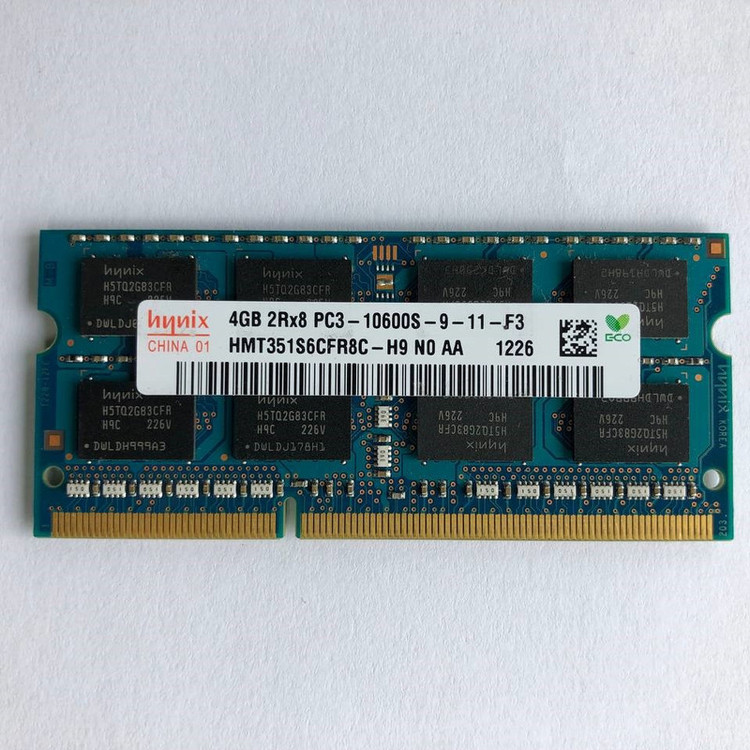 رم لپتاپ 4 گیگابایت هاینیکس مدل PC3-10600، از نوع DDR3، تککاناله، فرکانس 1333 مگاهرتز،ماژول SO-DIMM، تایمینگ 9 و ولتاژ کاری 1.5 ولت