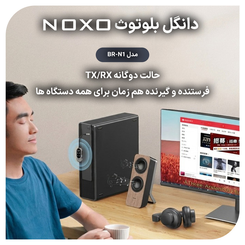 گیرنده و فرستنده بلوتوثی صدا نوکسو مدل BR‑N1