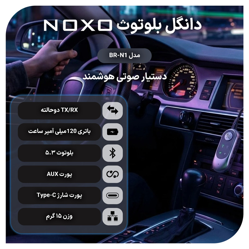گیرنده و فرستنده بلوتوثی صدا نوکسو مدل BR‑N1