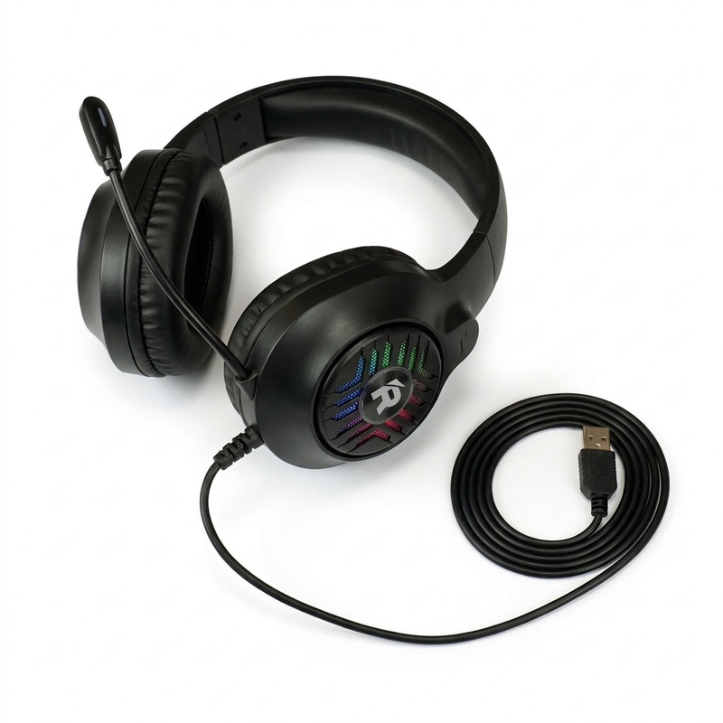 هدست مخصوص بازی رو گوشی ریمکس مدل RM705 با اتصال سیمی، دانگل USB، نویز کنسلینگ فعال، میکروفون انعطافپذیر و نورپردازی RGB
