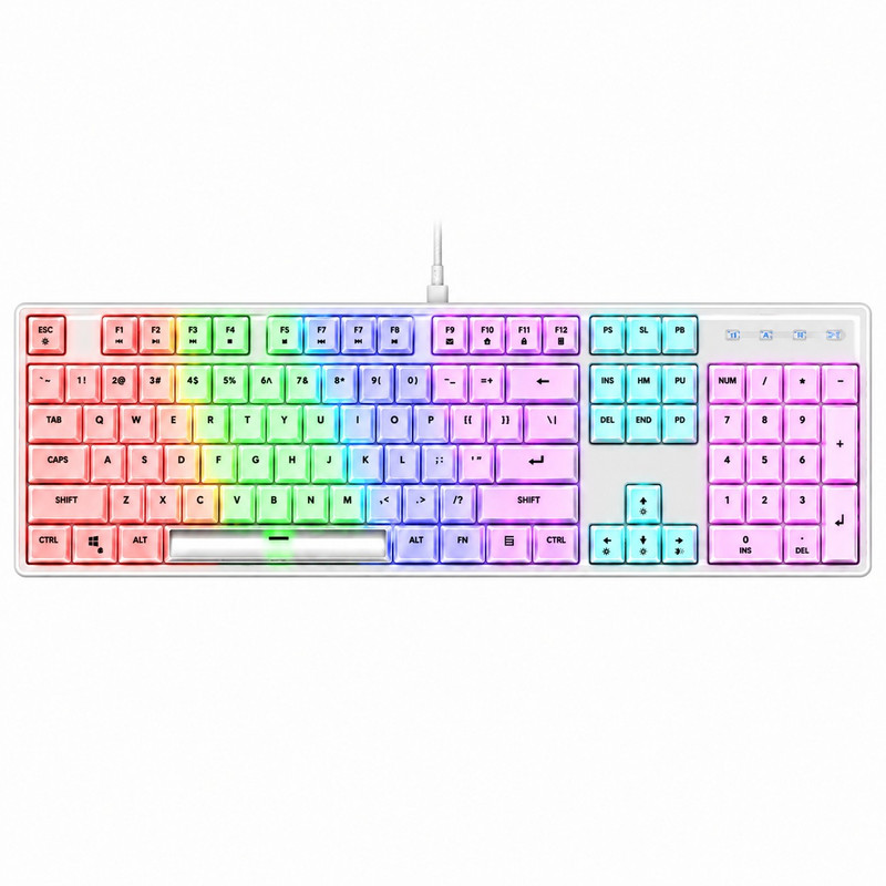 کیبورد مخصوص بازی رایکو مدل L1000 MECHANICAL CLEAR SWITCH