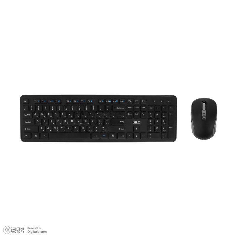 کیبورد و ماوس بیسیم اسکای لیزر مدل KG9012+G1060E6