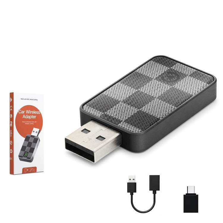 کارپلی و اندروید اتو مدل Wireless CarPlay/Android Auto به همراه مبدل USB به USB-C و کابل افزایش طول USB