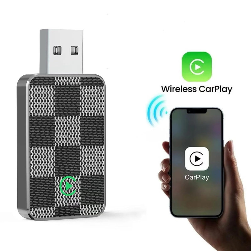 کارپلی و اندروید اتو مدل Wireless CarPlay/Android Auto به همراه مبدل USB به USB-C و کابل افزایش طول USB