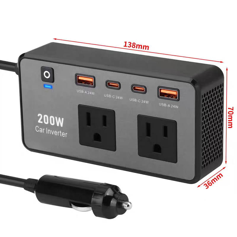 مبدل برق خودرو 200 وات مدل SB-200