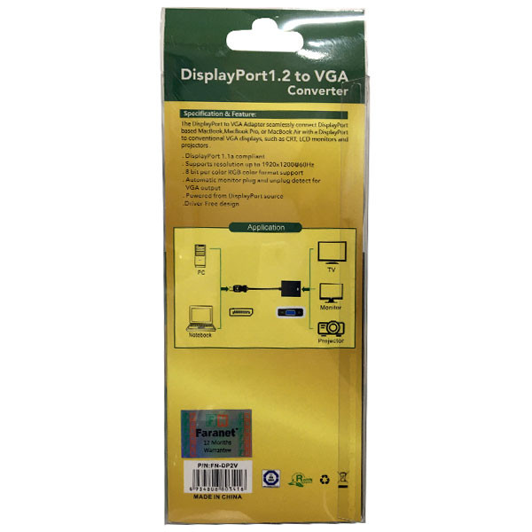 مبدل Display Port به VGA فرانت مدل FN-DP2V