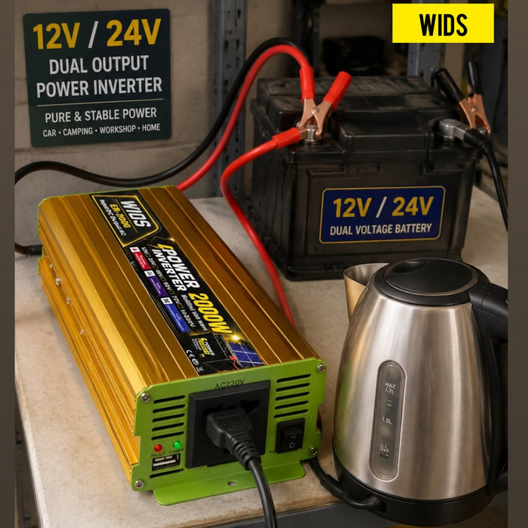 مبدل برق خودرو ویدز مدل 12V-24V-TO-220V-2000W