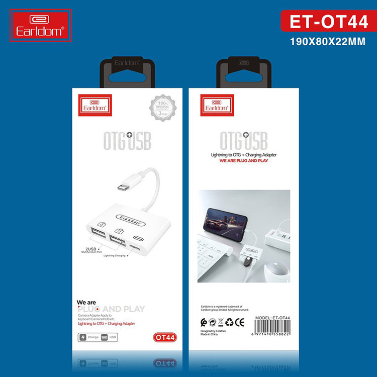مبدل لایتنینگ به لایتنینگ / USB ارلدام مدل OT44