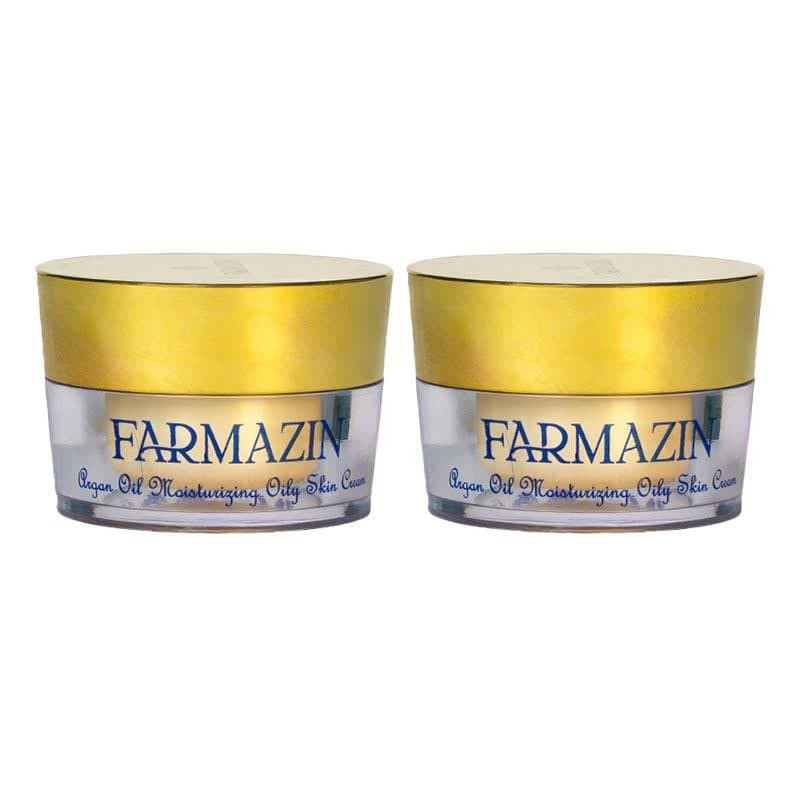 کرم مرطوب کننده دست و صورت فارمازین مدل روغن آرگان مناسب برای پوست خشک حجم 30 میلی لیتر مجموعه دو عددی