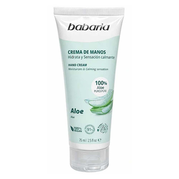 کرم مرطوبکننده دست باباریا مدل Aloe مناسب برای انواع پوست، خشک، حساس حجم 75 میلیلیتر