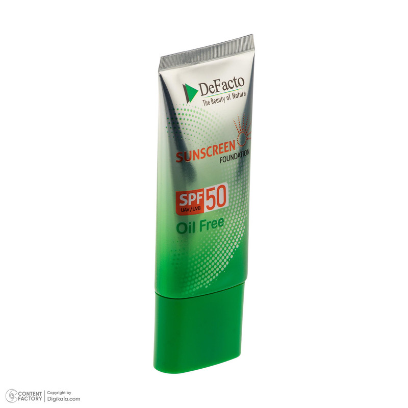 کرم ضد آفتاب رنگی صورت دیفکتو SPF 50 مدل ULB محافظ در برابر اشعه UVA،UVB مناسب برای پوست چرب حجم 50 میلیلیتر